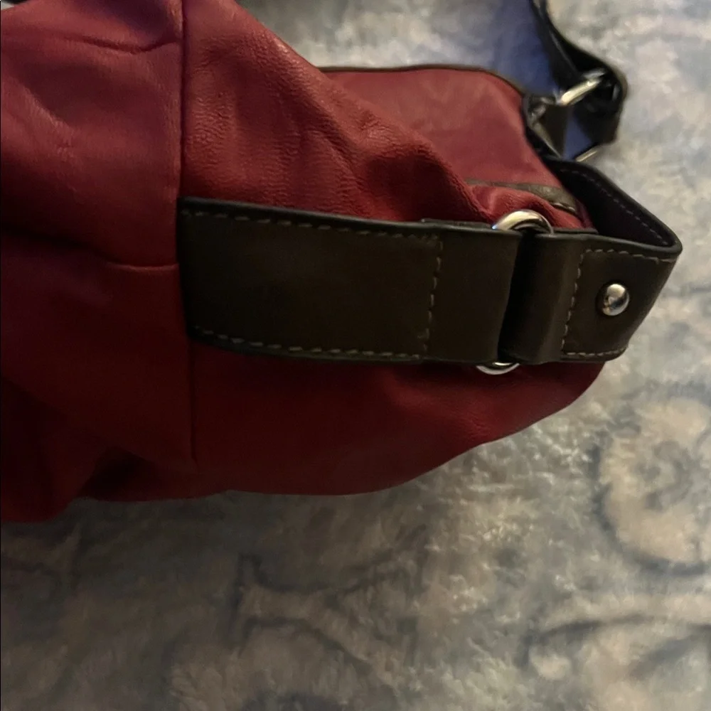 Rosetti Burgundy and Brown Crossbody Bag